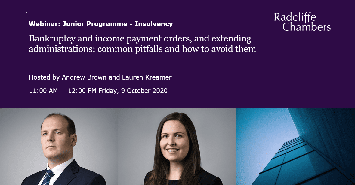 Video: Junior Programme: Insolvency - Bankruptcy and income payment orders, and extending administrations