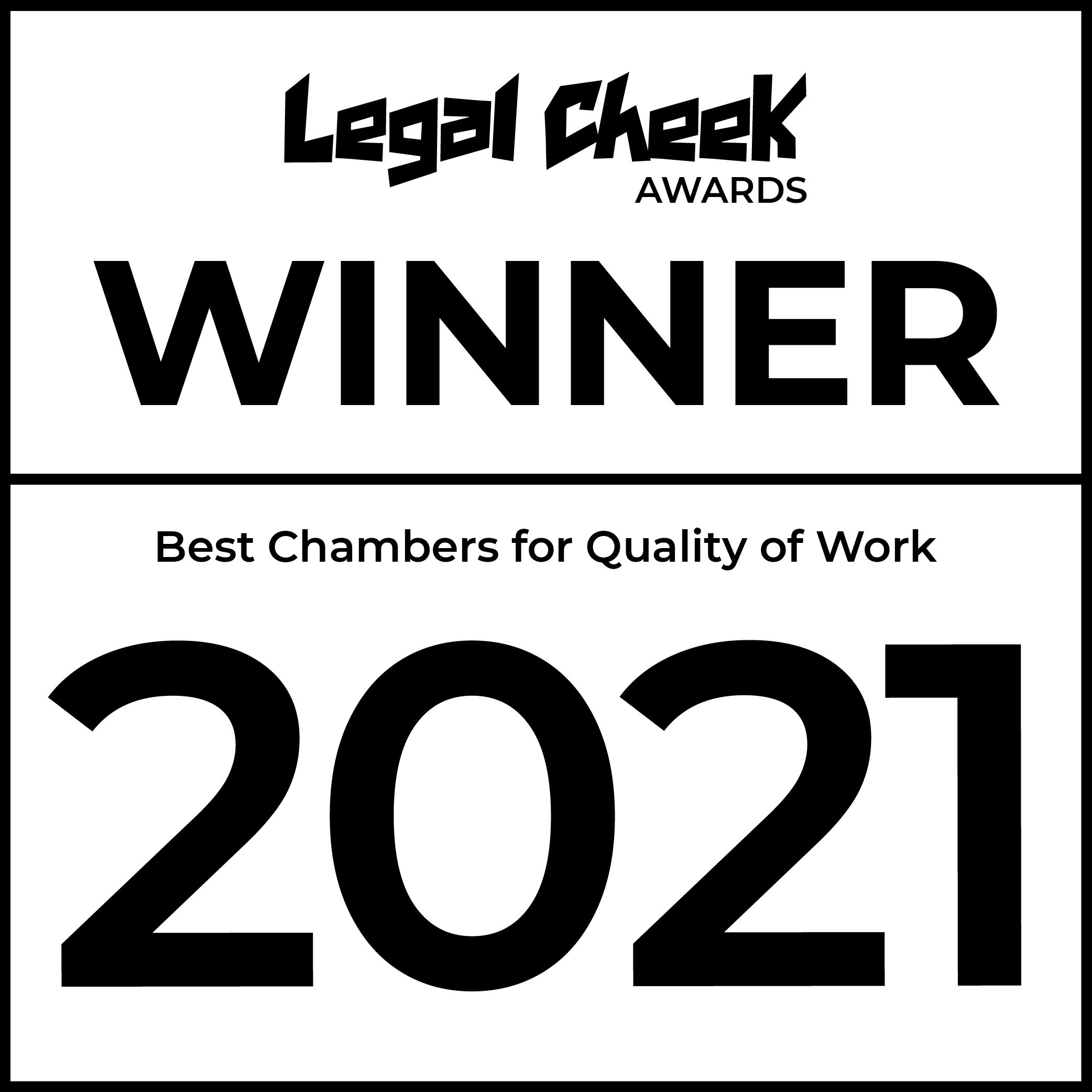 Radcliffe Chambers named Best Chambers for Quality of Work at the 2021 Legal Cheek Awards